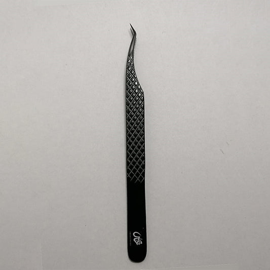 45D Curved Premium Black Tweezer